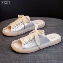 DFMEI 아웃도어 슬리퍼 여 패션 캐주얼 플랫 미끄럼 방지 샌들 습기