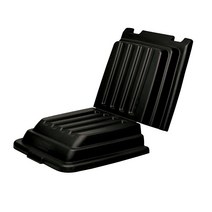 Rubbermaid 상업용 돔형 틸트 트럭 뚜껑 33.5 입방 피트 블랙 FG130700BLA, Structural Foam