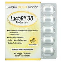 (해외) California Gold Nutrition 캘리포니아 골드 락토비프 300억 유산균 60정, 1개, 상세참조