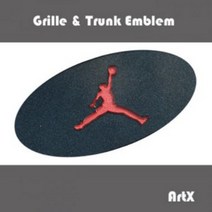 ArtX 에어 조단 마크 로고 순정교체형 럭셔리 엠블럼 NO.20(그릴/트렁크엠블렘), A, 블랙펄, 화이트펄