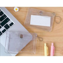 빤짝이 똑딱이 지갑 PVC 파우치 카드 동전 명함 소품
