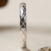 [초콜리트쥬얼리] 925실버 엥글 2미리 쿠션 퀼팅 레이어드 가드링 은반지