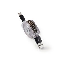 TC-12 릴타입 삼성 핸드폰 충전기 차량용 고속 충전기 type c 젠더 충전기 어댑터 usb, 블랙