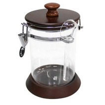 카페리아 나무/아크릴 커피보관용기 750ml, 혼합색상, 2개