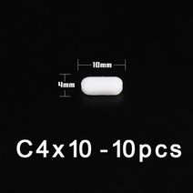 학습용 PTFE 마그네틱 교반기 바 원통형 교반 C 타입 실험실 화학 믹서 흰색 스핀 10 개, C4x10mm-10pcs