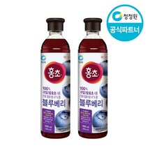 청정원 100% 자연발효초 홍초 블루베리 900mlx2개, 단품