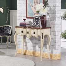 리앤갤러리 클로에콘솔 프렌치 엔틱 원목 콘솔, 클로에콘솔 베이지