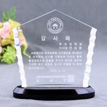 아이상패 부모님 감사패 상패 크리스탈상패 어버이날선물 스승의날선물 재직기념패 퇴직기념패, 12.W날개까칠+블랙원형-01