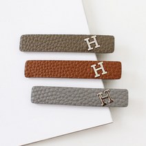H포인트 심플가죽 앞머리용 옆집게핀