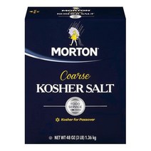 Morton Salt Kosher Salt Coarse Food Service 몰튼 솔트 코셔 솔트 코어스 푸드 서비스 1.36kg 2팩