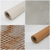 핸드메이크 칼라 크라프트 벌집 쿠션지 80g /친환경 종이 완충재-꽃 과일 선물용 포장자재, 연갈색