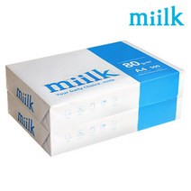 밀크 A4 복사용지(A4용지) 80g 1000매(500매 2권), 상세페이지 참조