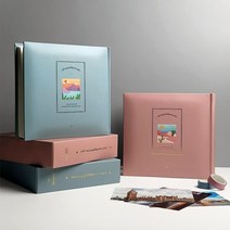 대용량 4X6 양장 포켓 고급 앨범 사진첩, 핑크