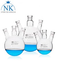 플라스크 삼각 과학 도구 실험실 50ml/100ml/250ml/500ml/1000ml/2000ml 3 인승 증류 유리 베벨 입/스트레이트 마우스 1 개, [01] 50ml 24x3