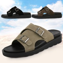 보이센스 스웨이드 버클 슬리퍼 캐주얼 남자 여름 바캉스 샌달