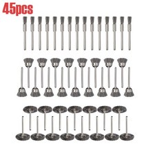 전동휠 외발전동휠 15/45/60pcs 와이어 휠 컵 브러쉬 세트 드릴 Dremel 도구 Crimped 스테인레스 스틸 다이 그라인더 회전식 전동 공구, 45pcs