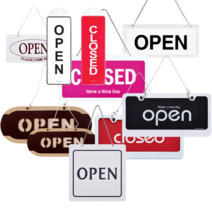 매장 가게 open close 팻말 오픈 클로즈 안내판 양면 사인걸이 인테리어, 투명 양면