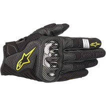 Alpinestars 블랙/화이트 Sz L 알파인스타 SMX-1 에어 V2 통기성 가죽 오토바이 장갑, XX-Large, Black/Fluorecent Yellow