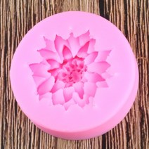 밀랍왁스 천연밀랍왁스 야화 DIY 베이킹 퐁당 실리콘 몰드 비누 아름다운 연꽃 국화 꽃 웨딩 케이크 장식, 한개옵션0