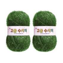 울클럽 별꽃수세미 만들기 DIY 고급수세미실 2볼세트, 141초록빛카키