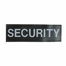 패치 SECURITY 인조가죽 재봉부착 경호 블랙레더, 단품