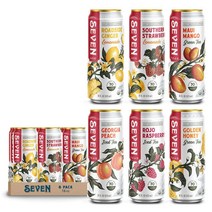 미국직구 세븐 티스 로드 트립 버라이어티 팩 16 OZ(6캔 팩) 자연유래 아이스 티 및 레모네이드, 수량, 상세참조
