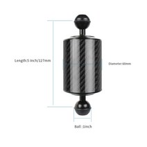 더블 복 부력 암 초경량 다이빙 익스텐션 수중 촬영, 블랙 5인치 108g 부력