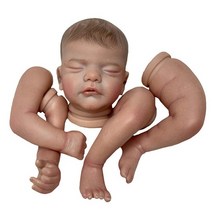 리본돌 베렝구어 신생아 애착 인형 그린 비비 키트 그린 헤어 실물 조립 인형 에는 눈썹과 속눈썹 인형 장난감이 포함됩니다 488, 18인치, 인형 키트