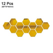 글라스데코 도안 크리스마스 썬데코3D 육각 거울 벽 스티커 DIY 홈 배경 장식 레스토랑 성격 붙여 넣기 거, 06 12pcs