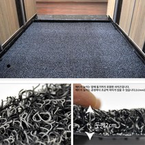 아파트현관 흙먼지제거 푹신 코일 현관매트 1cm 회사 옥상 가게 업소용 목욕탕 출입문, 블랙레드
