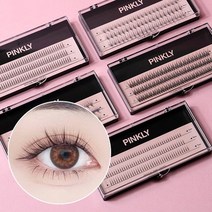핑클리 셀프 속눈썹연장 가닥속눈썹 A형 V형 언더 부분 아이래쉬, 10mm, 1개