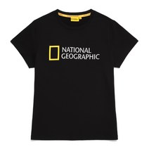 [정품♡] 내셔널지오그래픽 여성 트러타 빅 로고 반팔 티셔츠 CARBON BLACK N222WTS810