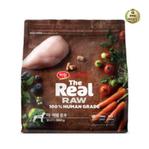 라이브잇 하림더리얼 시니어 더리얼 로우 닭고기 강아지 건식사료, 9개, 360g, 닭