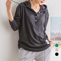 [나크21] (55~120) 후드 반오픈 티셔츠 KO23-T-05