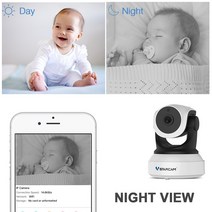 베이비모니터Vstarcam C7824WIP 무선 Wifi IP 카메라 보안 베이비 모니터 네트워크 인터콤 휴대 전화 APP, 02 미국 플러그