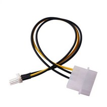 CPU Chasis 케이스 팬 전원 커넥터 4 핀 Molex IDE 용 데이터 케이블 어댑터 3 a 일반, [01] YELLOW