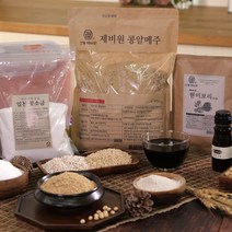(안동제비원)된장 만들기 세트 (메주 정제염 현미보리가루 생수 씨간장 보관통), (안동제비원)된장 만들기 세트 3.5kg
