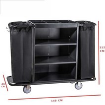 호텔 청소 카트 린넨카트 모텔 객실트롤리 도구정리함, 상세 페이지 참고, 스테인레스(기존천가방)-손바구니포함