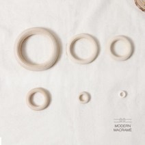 마크라메 재료 내추럴 나무링 1.3cm 2cm 10개세트 모던마크라메 마크라메월행잉 타피스트리 위빙틀 위빙룸M