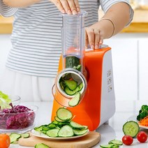 음식물분쇄기전기 야채 커터 슬라이서 샐러드 슈레더 220v 가정용 유물 150W, 02 주황색_01 미국
