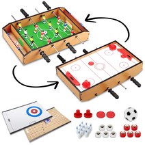 포스트로드 초대형 6 in 1 테이블 손 축구 하키 게임 양면, 혼합