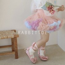 코튼캔디 레인보우 믹스 국내생산 돌리 튜튜 스커트 2color