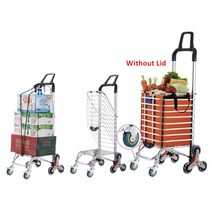 러브 카트 바퀴달린 마트용 시장바구니 캐리어 장바구니 쇼핑 캠핑을 위한 회전 핸들바 및 등반 계단 바퀴가 있는 alwaysme 접이식 쇼핑, 주황색