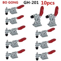 조인트 클램프 보공 10Pcs GH-201 27kg 토글 클램프 퀵 릴리스 수평 타입 U 모양의 바 목공 도구 201, 01 10PCS