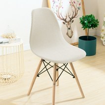 식탁의자커버 스판 에펠의자 리폼 천갈이 등받이 좌식 커버 2P(2개), 아이보리