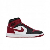 여성용 나이키 조던 정품 1 미드 블랙 앤 짐레드 여성용 Jordan 1 Mid Black and Gym Red