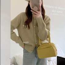 라운드넥 니트 가디건 여성 가을 겨울 스웨터 재킷 뽀글이 학생