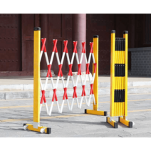 스텐 접이식 자바라대문 바리게이트 FRP 절연 안전 관형 이동식 전원 건설 보호 경고, 빨간색과 흰색 높이 1.2m  길이 3m 두껍게