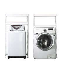 아트박스/스피드랙 스피드랙 건조기 세탁기 선반 2단 1100 x 500 x 2100, 블랙, 9mm 양면코팅