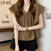 드넬 드넬 소매빅러플블라우스DWB22246A (P002155726)